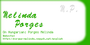 melinda porges business card